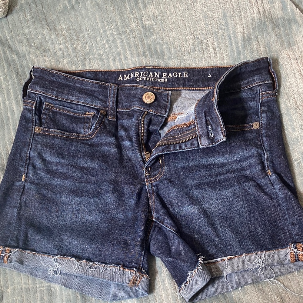 American Eagle Outfitters Dark Blue Jean Shorts